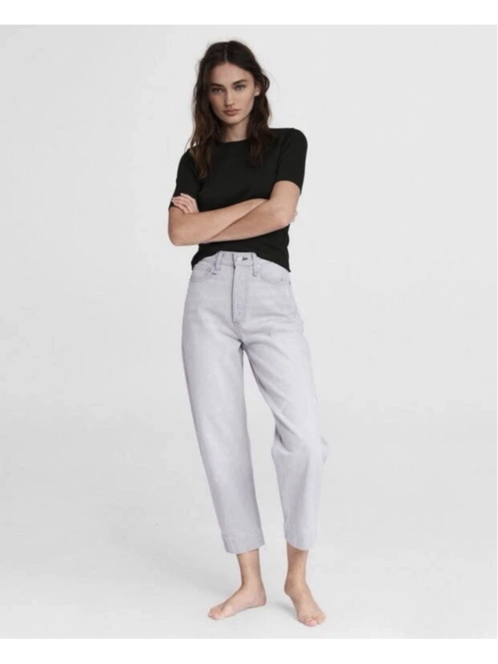 Rag & Bone High-Rise Jeans Anchor Size 26 Relaxed Fit Button fly